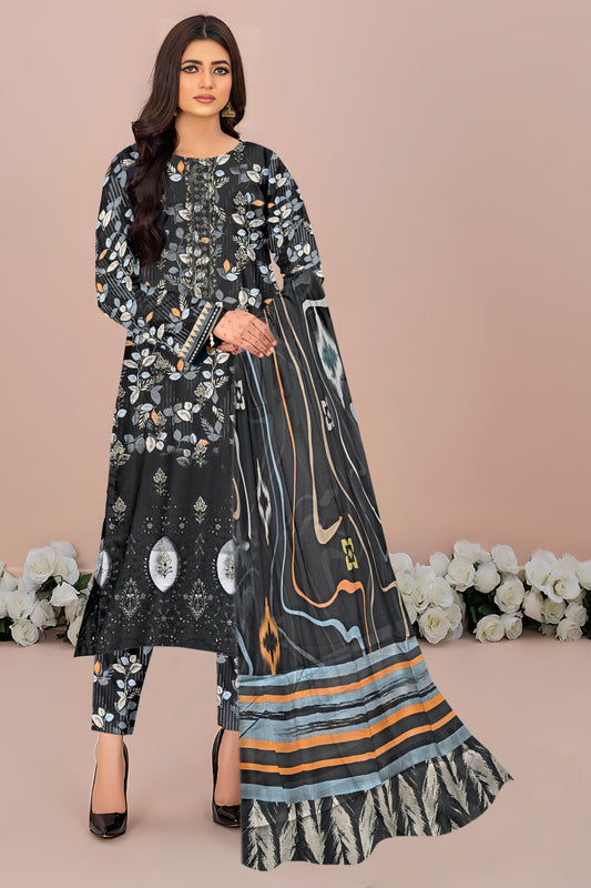 Sila Luxury Front Daman Heavy Embroidered Print Lawn D-10 Vol-104