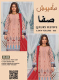 Safa Luxury Applic Print Lawn D-06 Vol-103