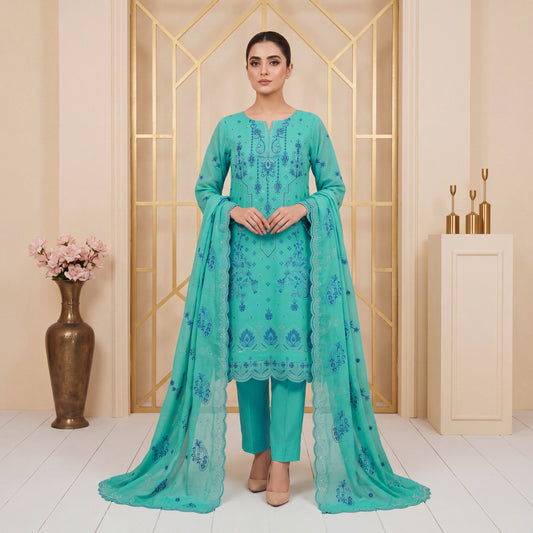 Mahroor by MahPosh Luxury Embroidered Bana Dora 3PC D-04