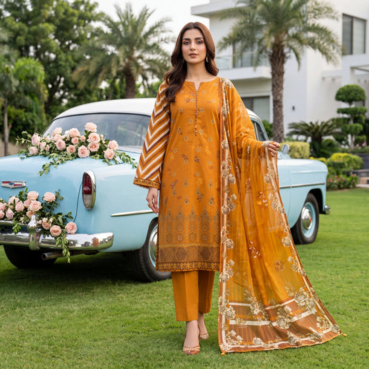 Noor-e-Nazar by MahPosh Print Embroidered Lawn 3PC D-28