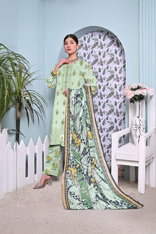 Muntaha Luxury Festive Print Lawn D-04 Vol-101