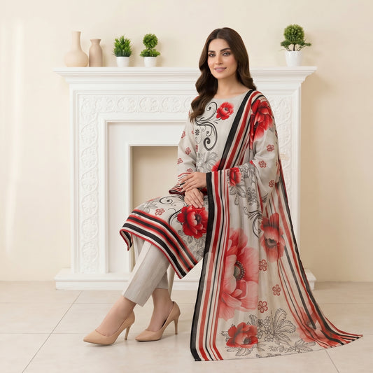 Afsana 3PC Digital Printed Lawn Suit by Mahposh-D1