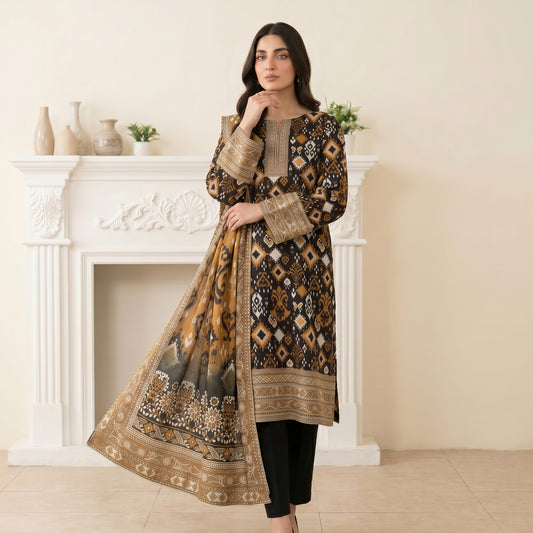 Afsana 3PC Digital Printed Lawn Suit by Mahposh-D4