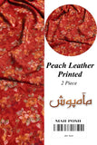 Peach Leather Printed 2 Piece D-16