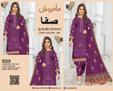 Safa Luxury Applic Print Lawn D-08 Vol-103