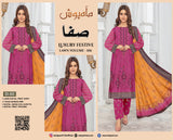 Safa Luxury Applic Print Lawn D-07 Vol-103