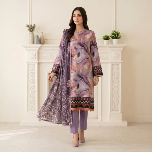 Afsana 3PC Digital Printed Lawn Suit by Mahposh-D13