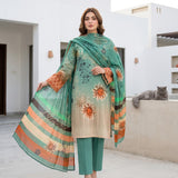 Zahra 3PC Classic Viscose Printed Suit by Mahposh-D11