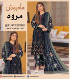 Marwa Luxury Applic Print Lawn D-03 Vol-102