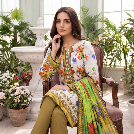 Orang Premium Printed Lawn 3 Piece – D05 Vol-16