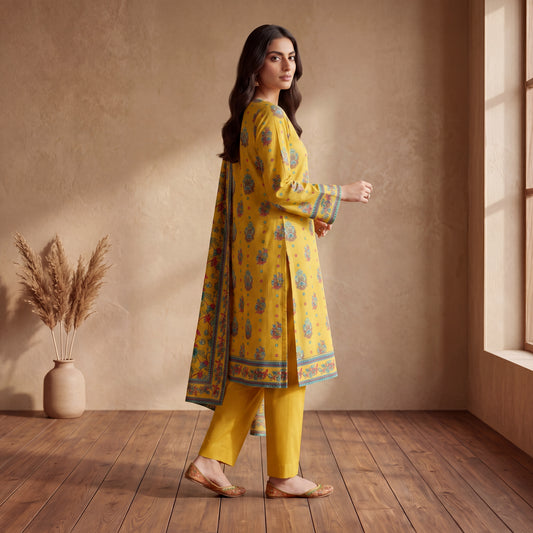 Edenrobe by MahPosh Luxury Printed Lawn 3PC D-32