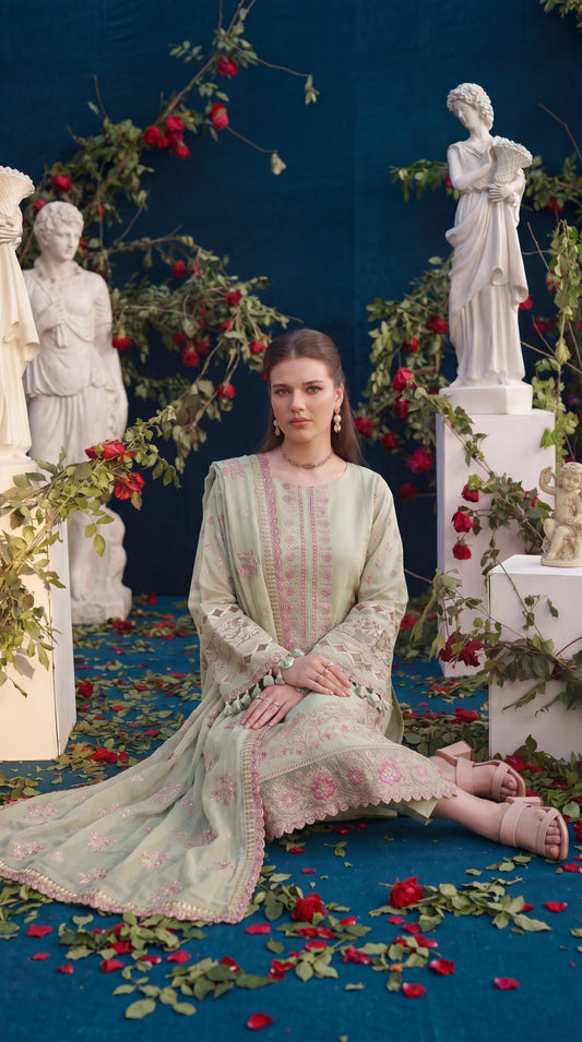 Man Mayal Signature Embroidered 3PC D02 Vol-22