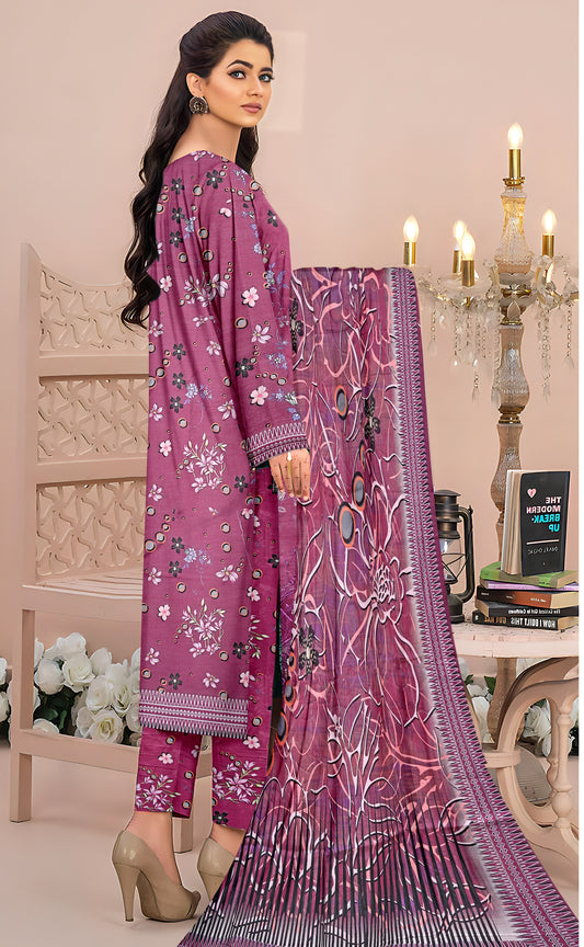 Sila Luxury Front Daman Heavy Embroidered Print Lawn D-03 Vol-104