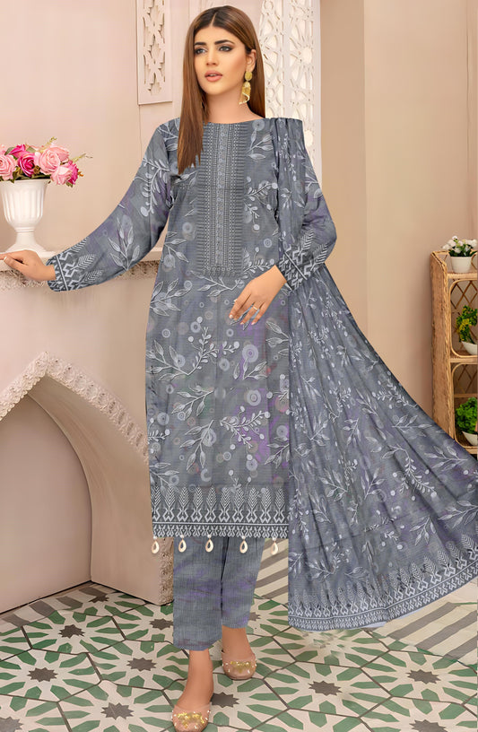 Shahswar 3 Piece Doriya Printed D-10 Vol-07