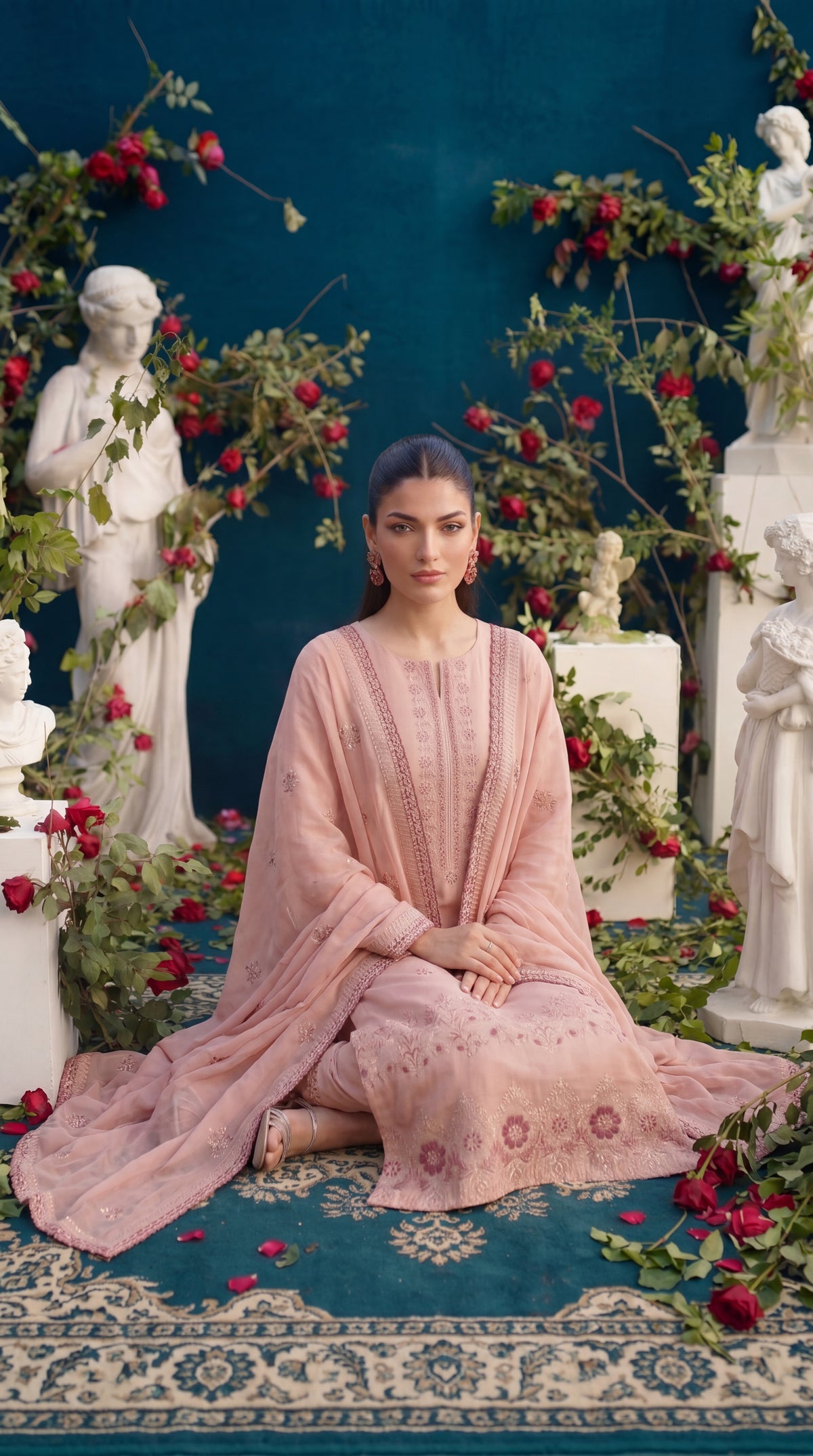 Man Mayal Signature Embroidered 3PC D02 Vol-22