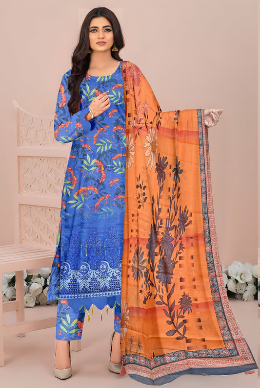 Sila Luxury Front Daman Heavy Embroidered Print Lawn D-06 Vol-104