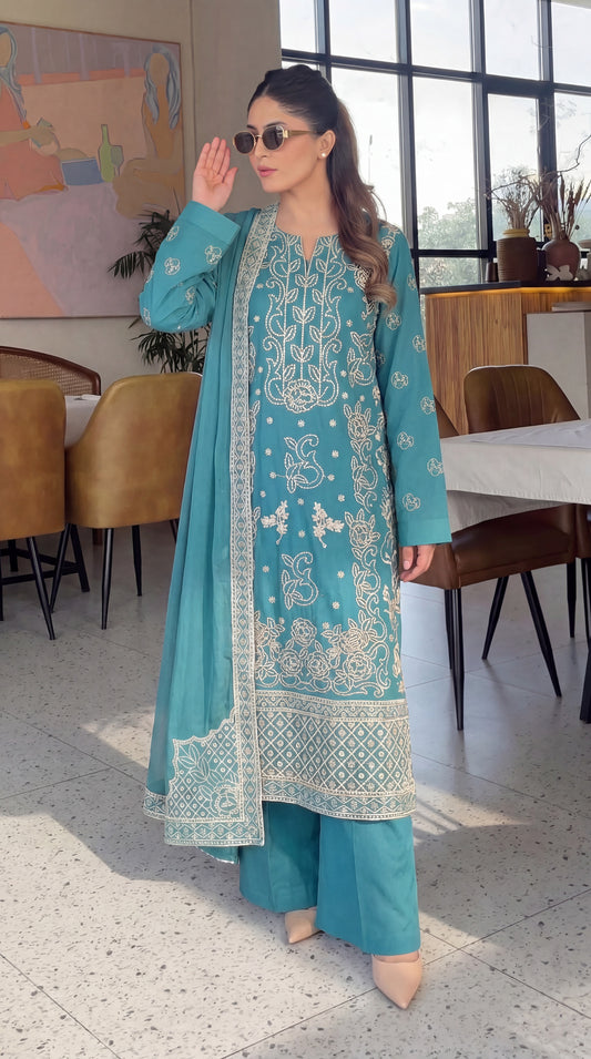 Warda Signature Embroidered 3PC D02 Vol-22