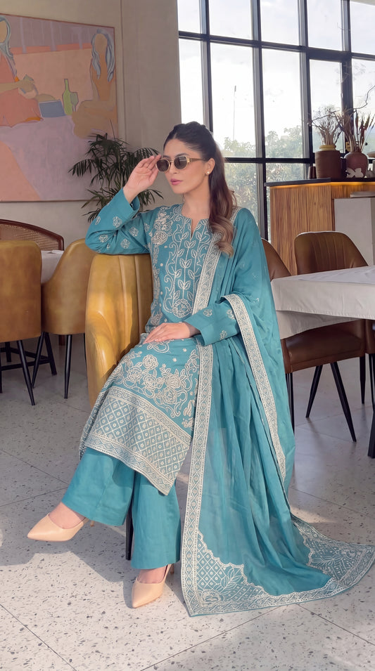 Warda Signature Embroidered 3PC D02 Vol-22