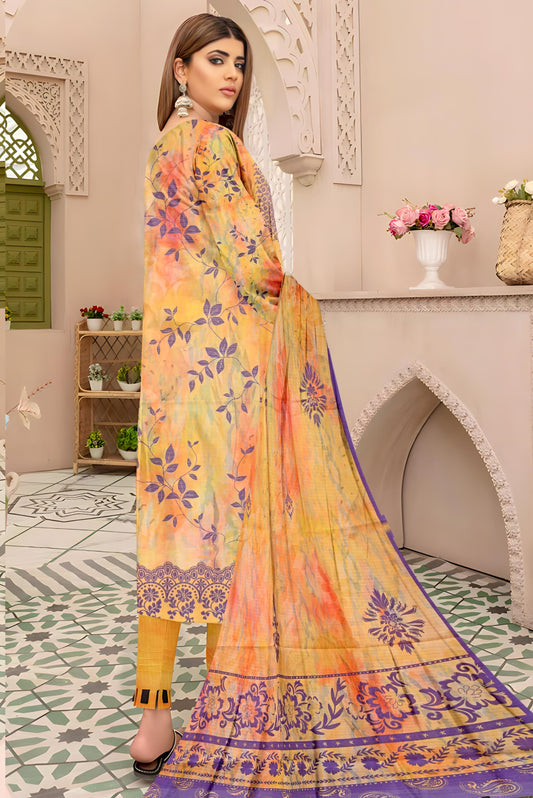 Shahswar 3 Piece Doriya Printed D-1 Vol-07