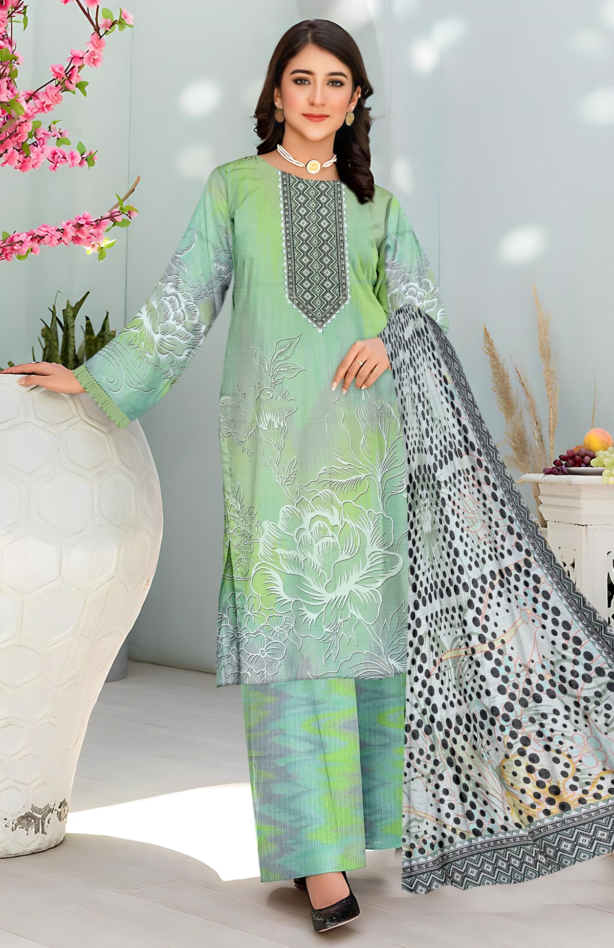 Chashni 3 Piece Doriya Printed D-20 Vol-08