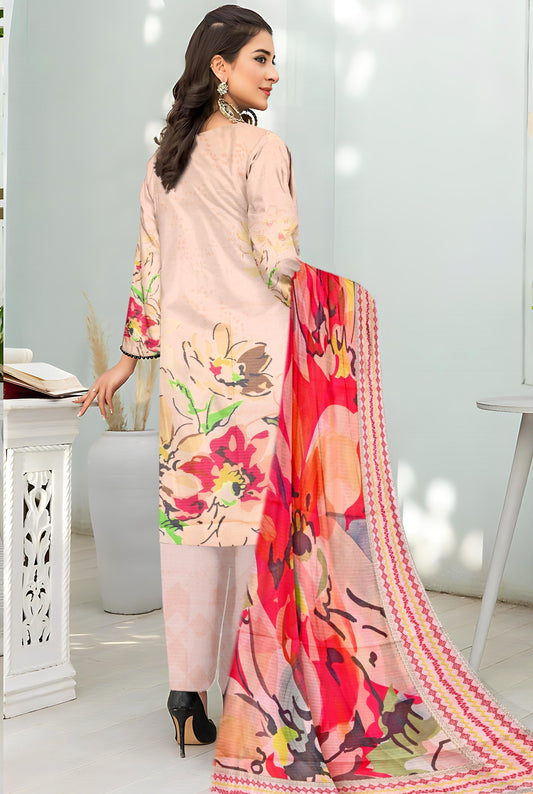 Shahswar 3 Piece Doriya Printed D-7 Vol-07