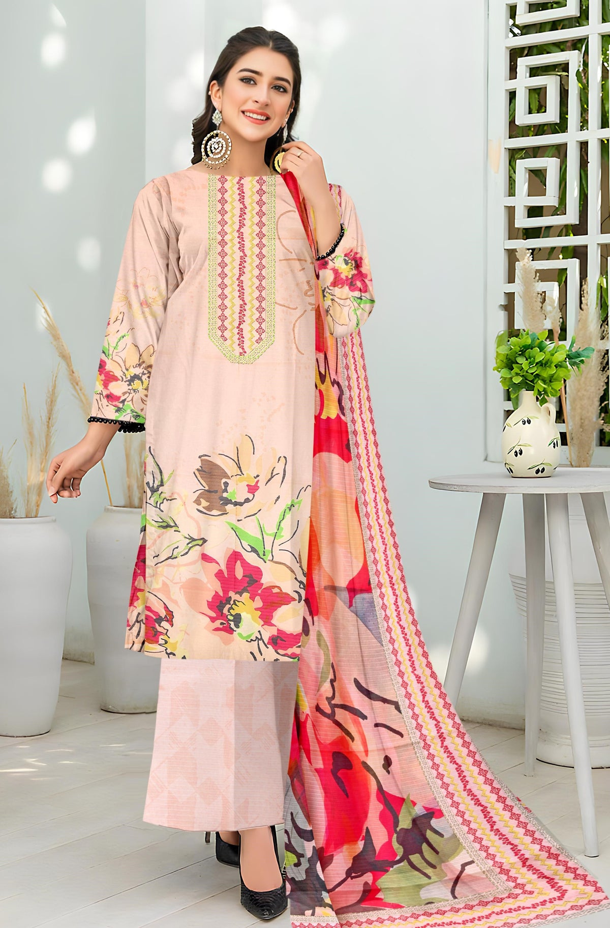 Shahswar 3 Piece Doriya Printed D-7 Vol-07
