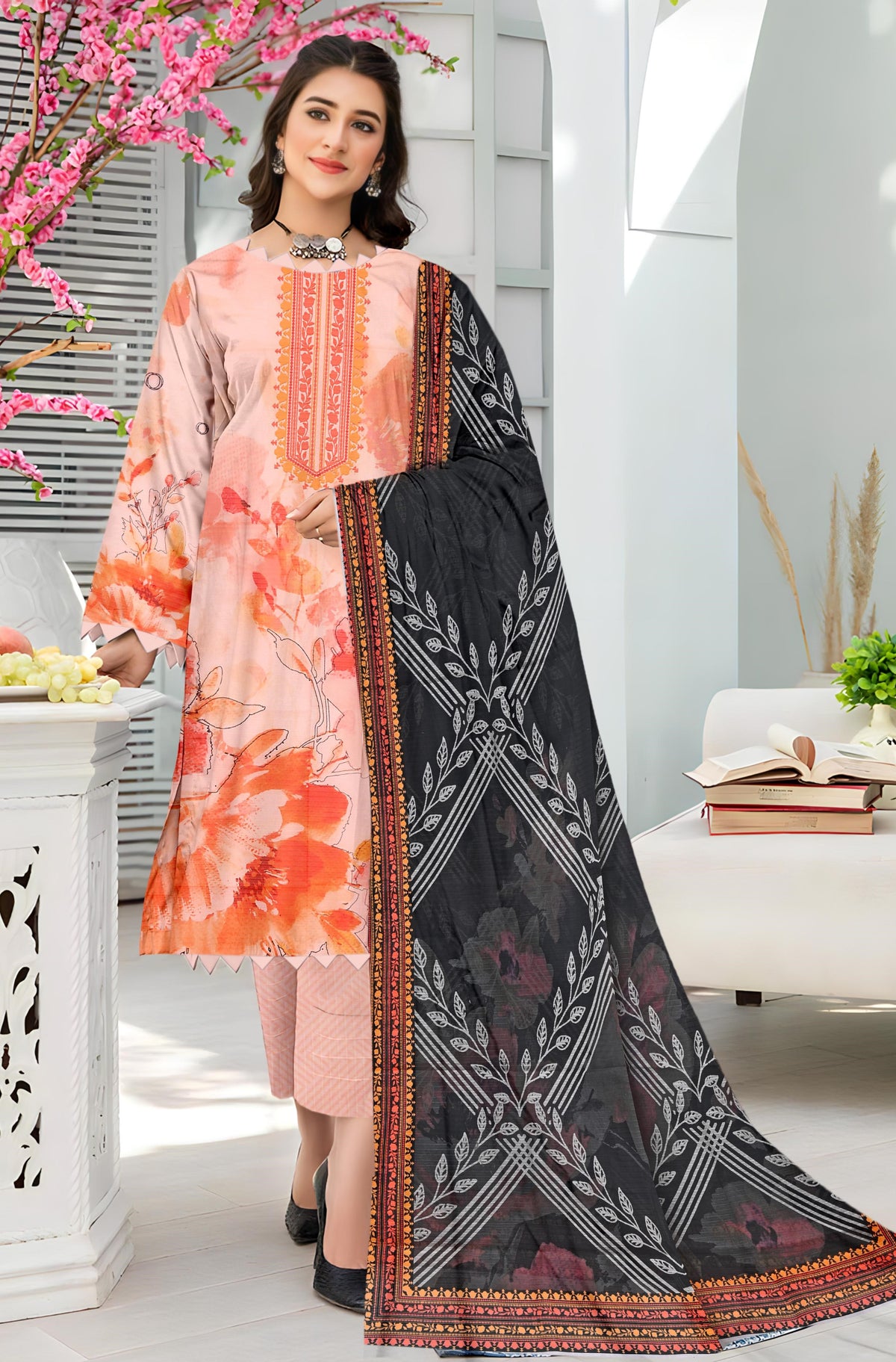 Shahswar 3 Piece Doriya Printed D-5 Vol-07