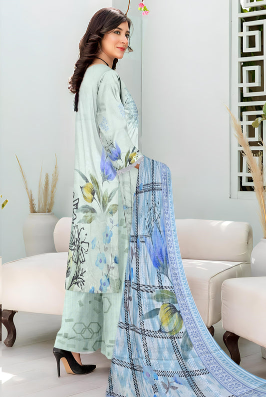 Shahswar 3 Piece Doriya Printed D-4 Vol-07