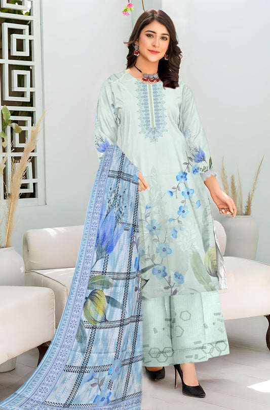 Shahswar 3 Piece Doriya Printed D-4 Vol-07