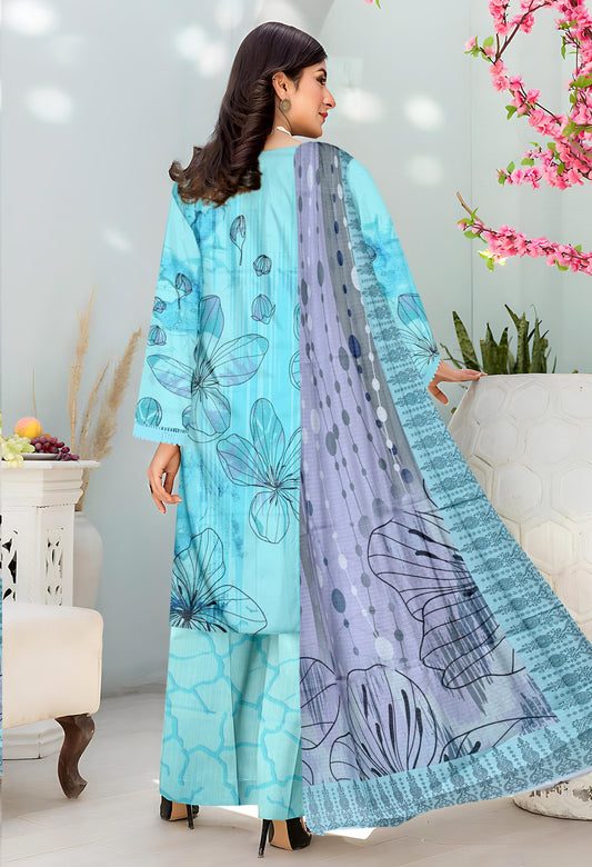 Shahswar 3 Piece Doriya Printed D-2 Vol-07