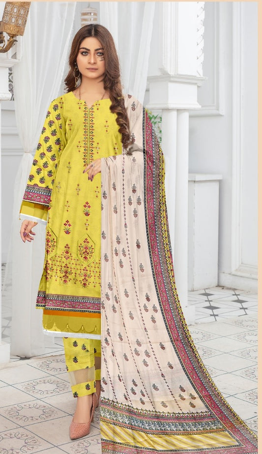 Safa Luxury Applic Print Lawn D-02 Vol-103