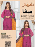 Safa Luxury Applic Print Lawn D-07 Vol-103