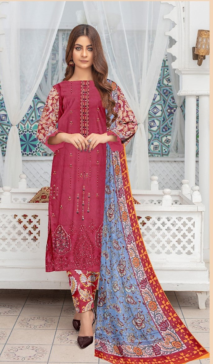 Marwa Luxury Applic Print Lawn D-010 Vol-102