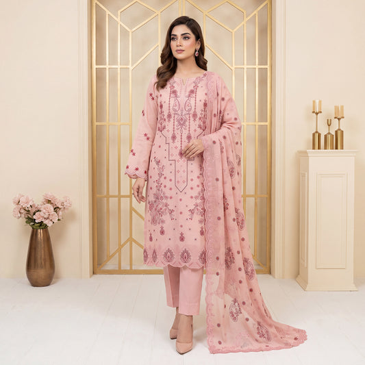 Mahroor by MahPosh Luxury Embroidered Bana Dora 3PC D-02