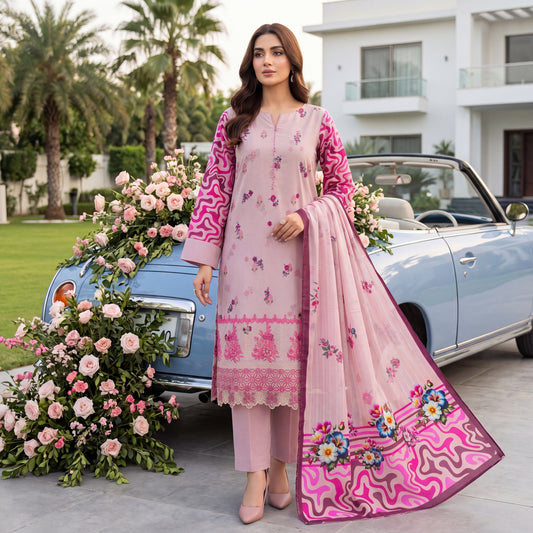 Noor-e-Nazar by MahPosh Print Embroidered Lawn 3PC D-35
