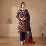 Edenrobe by MahPosh Luxury Printed Lawn 3PC D-34