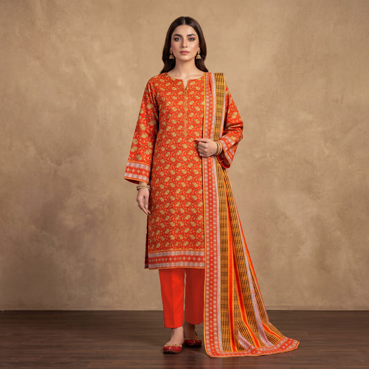 Edenrobe by MahPosh Luxury Printed Lawn 3PC D-29