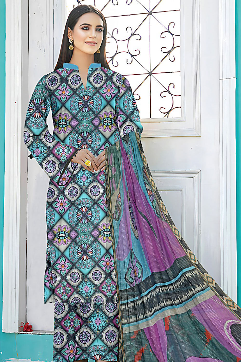 Zeenat Cotton 3 Piece D-15