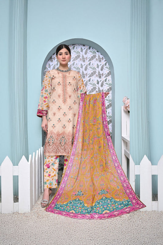 Muntaha Luxury Festive Print Lawn D-07 Vol-101