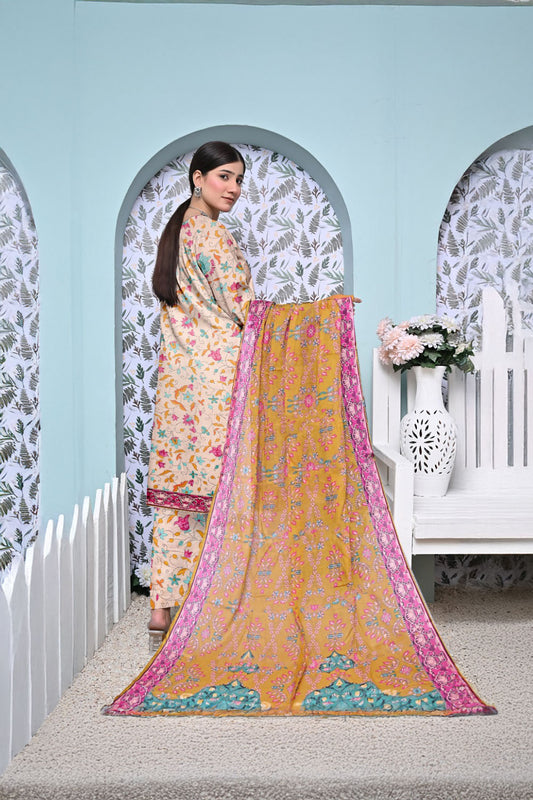 Muntaha Luxury Festive Print Lawn D-07 Vol-101