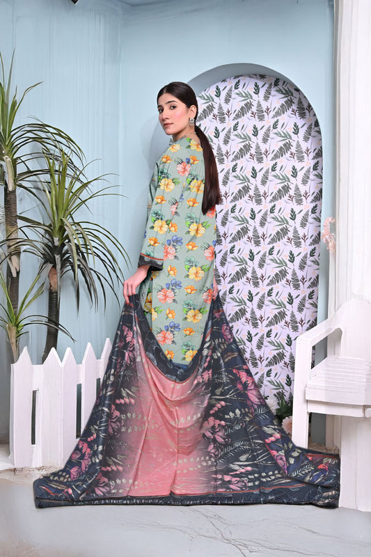 Muntaha Luxury Festive Print Lawn D-08 Vol-101