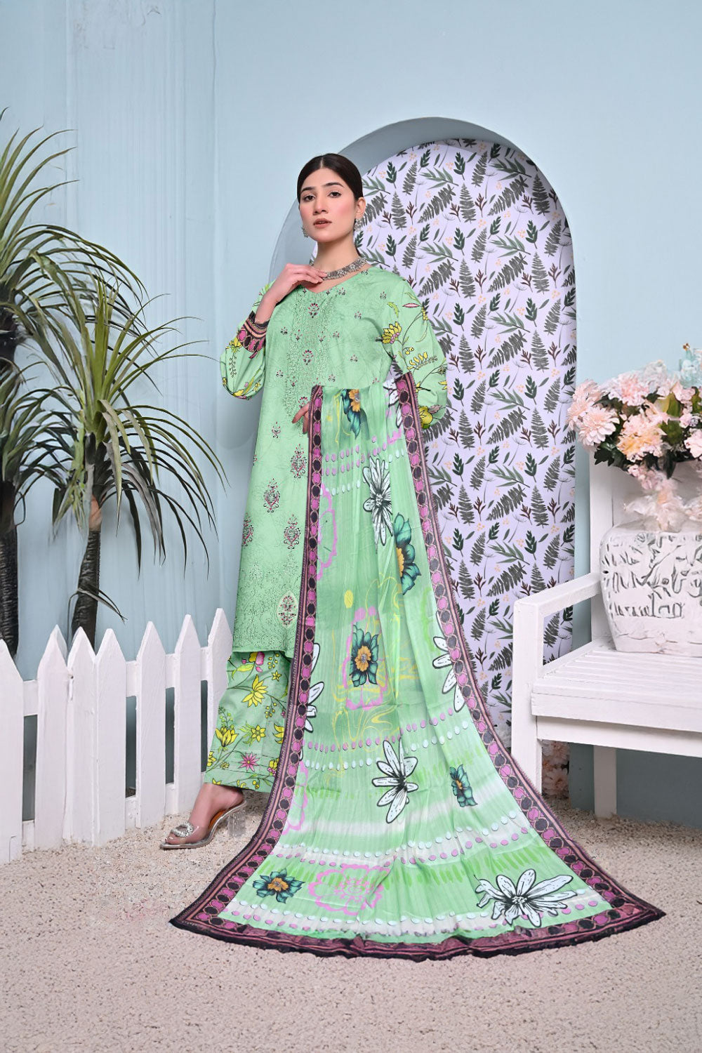 Muntaha Luxury Festive Print Lawn D-10 Vol-101
