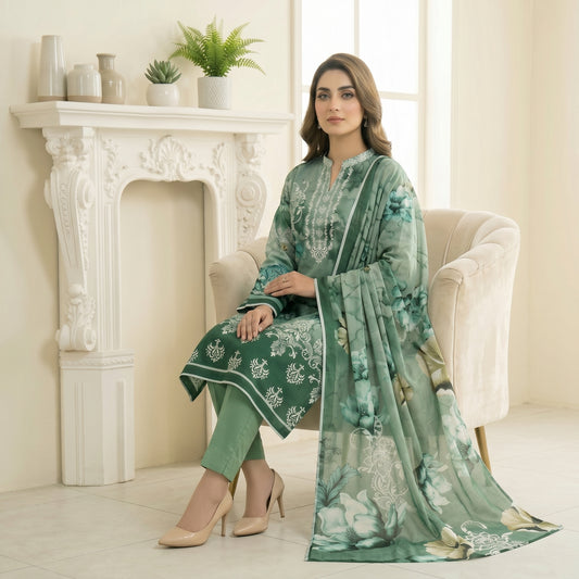 Afsana 3PC Digital Printed Lawn Suit by Mahposh-D11
