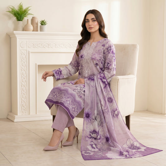 Afsana 3PC Digital Printed Lawn Suit by Mahposh-D3