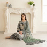 Afsana 3PC Digital Printed Lawn Suit by Mahposh-D7