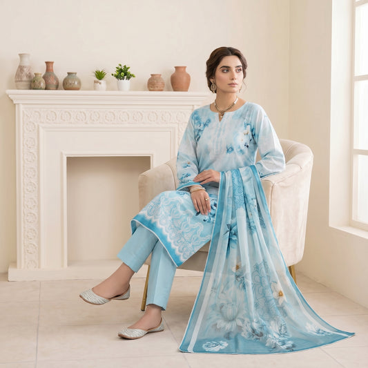 Afsana 3PC Digital Printed Lawn Suit by Mahposh-D8