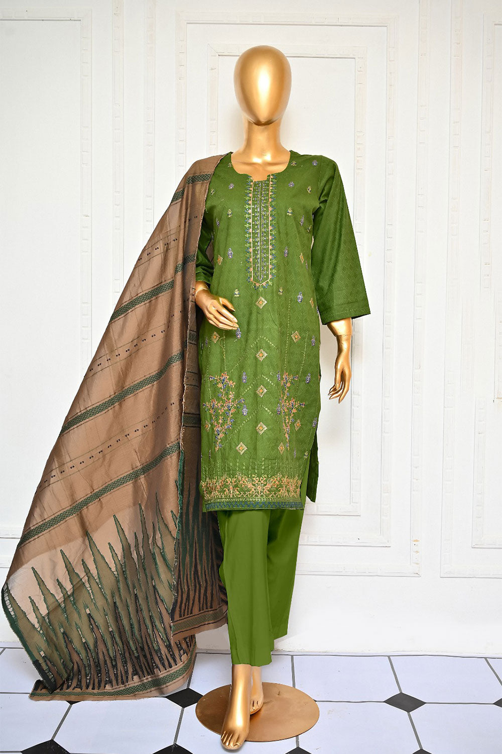 Embroidered Jacquard Lawn Vol 02 D-01