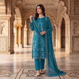 Mah-Noor By MahPosh Premium Doria Lawn Embroidered 3PC D-27