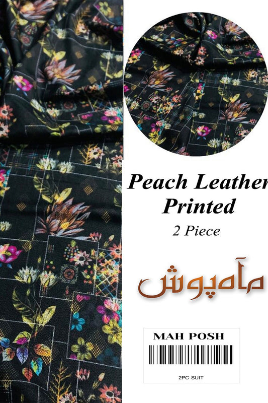 Peach Leather Printed 2 Piece D-14