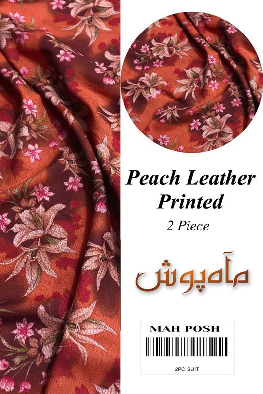 Peach Leather Printed 2 Piece D-15